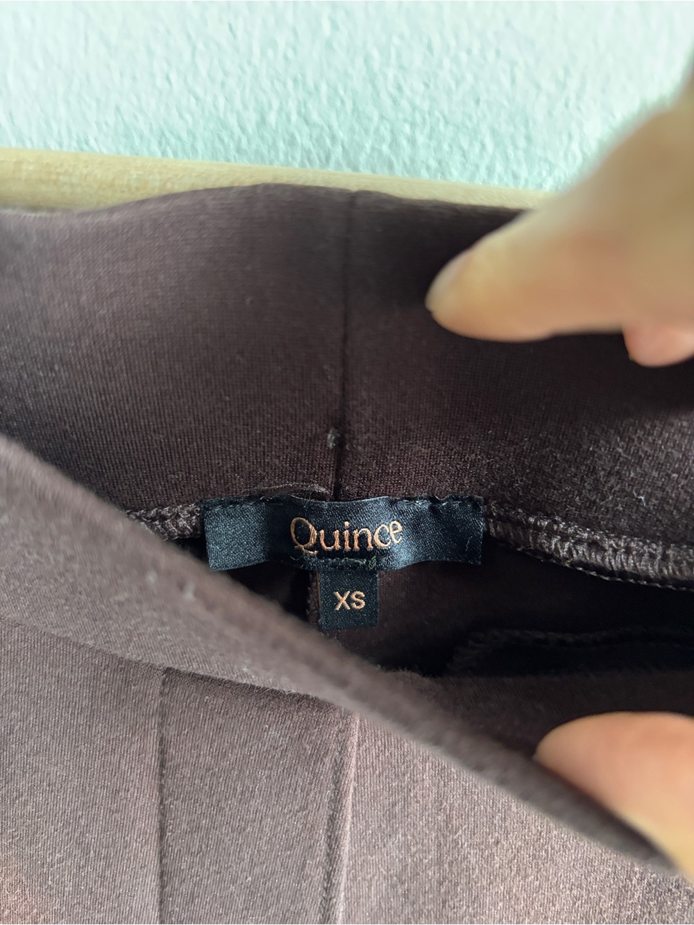 Quince Wide-Leg Ponte Pants — Dark Brown - Picture 4 of 6